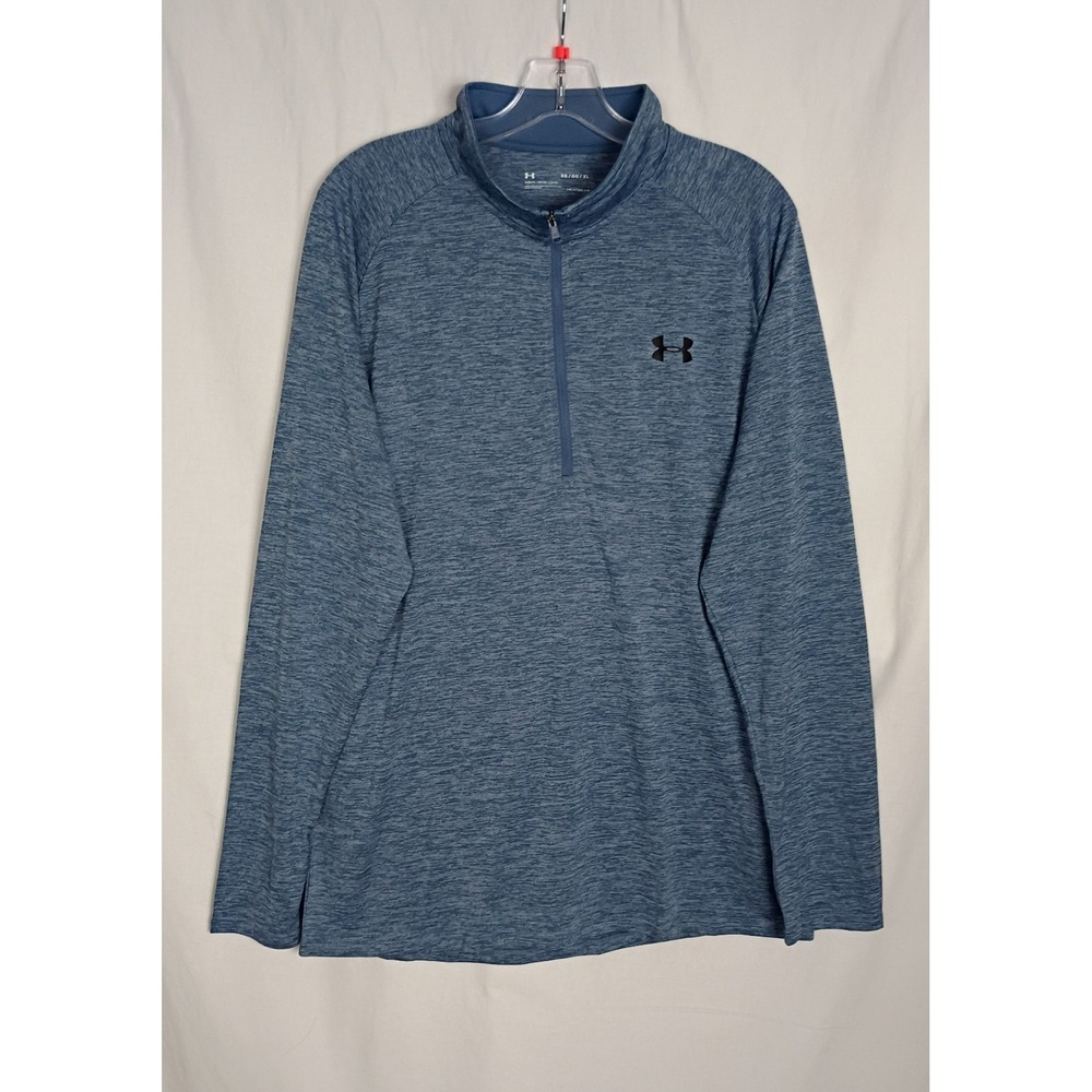 Under Armour Men's Tech Half Zip Long Sleeve Pullover Heather Blue Size XL NWT